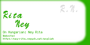 rita ney business card